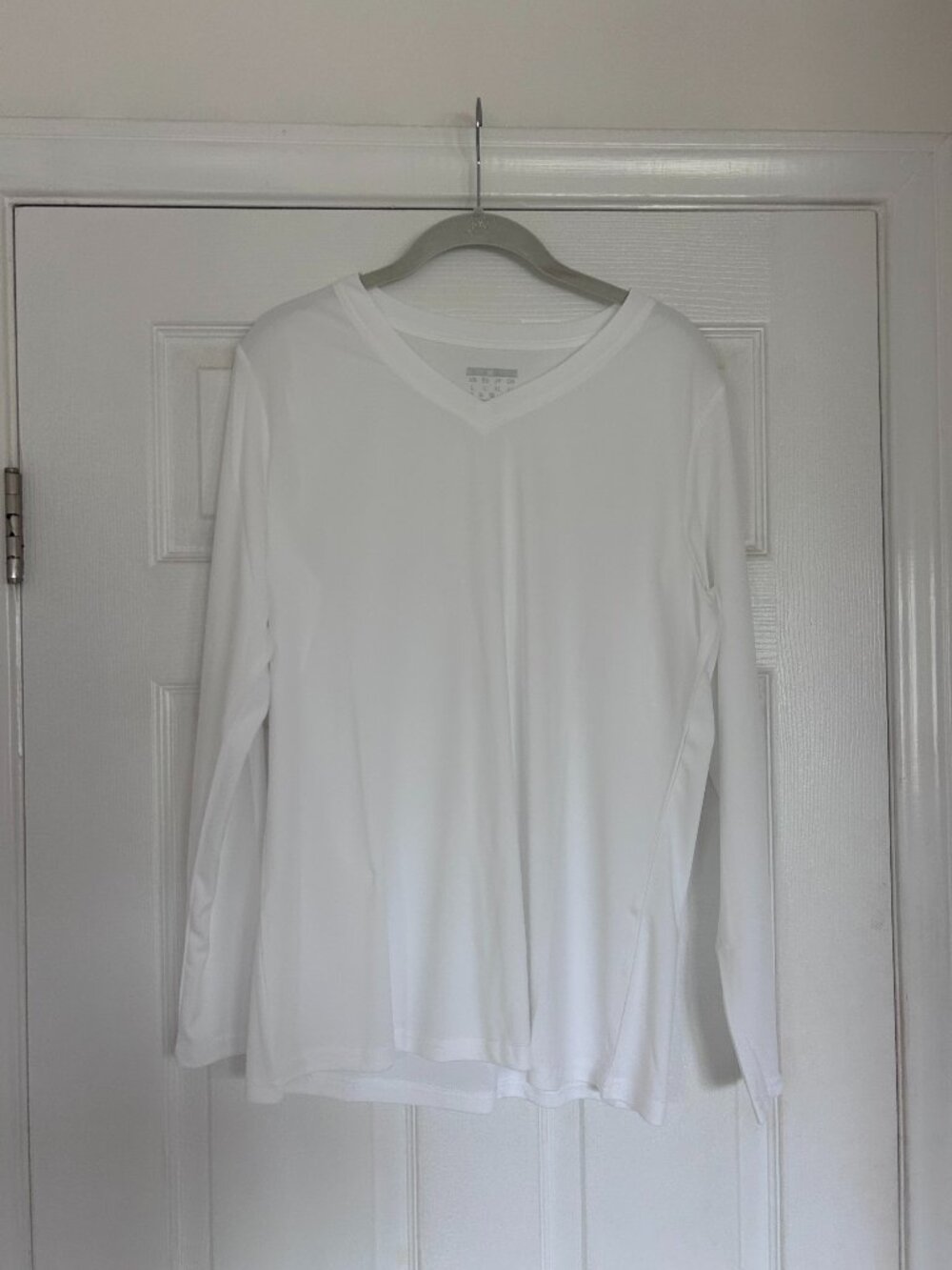 Talbots 3/4-Length White Sleeve Top